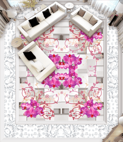 3D Plum Blossom 050 Floor Mural Wallpaper AJ Wallpaper 2
