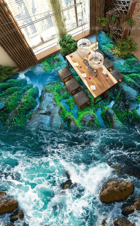 3D Island 048 Floor Mural Wallpaper AJ Wallpaper 2