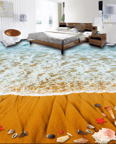 3D Amazing Beach Floor Mural Wallpaper AJ Wallpaper 2