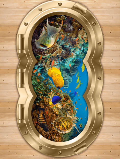 3D Window Of Ocean Floor Mural Wallpaper AJ Wallpaper 2