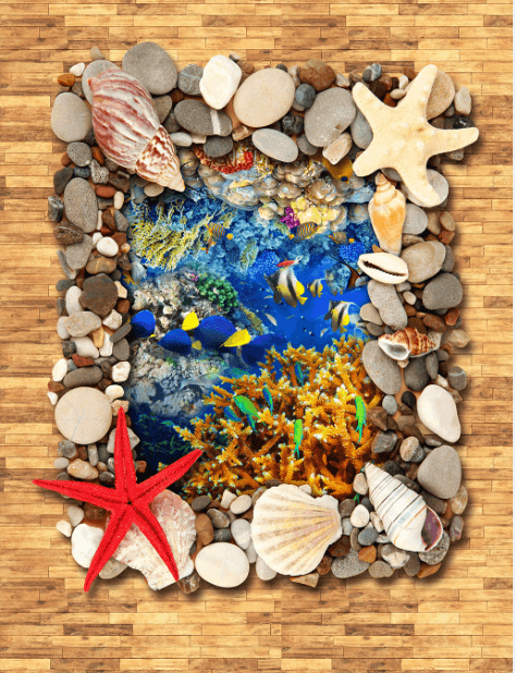 3D Sea Treasures Floor Mural Wallpaper AJ Wallpaper 2