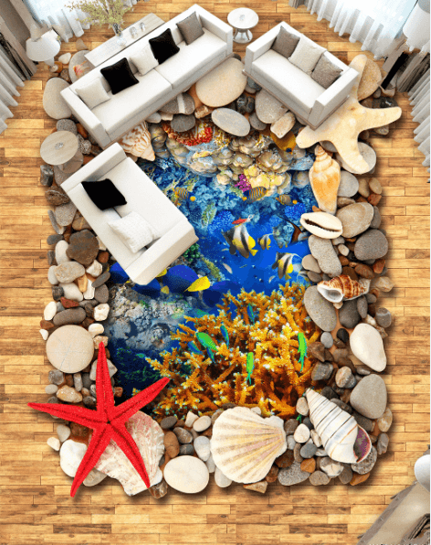 3D Seabed 023 Floor Mural Wallpaper AJ Wallpaper 2