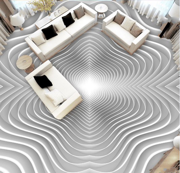 3D Center 017 Floor Mural Wallpaper AJ Wallpaper 2