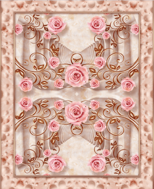 3D Flower Rattan Floor Mural Wallpaper AJ Wallpaper 2