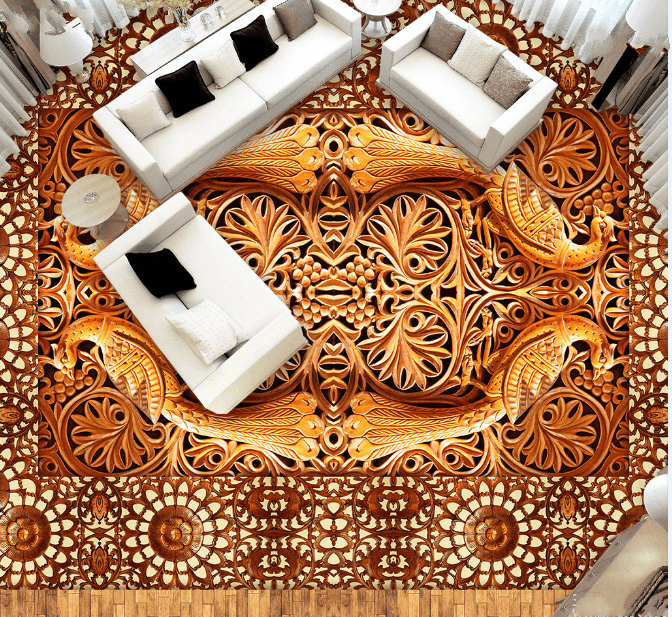 3D Phoenix Floor Mural Wallpaper AJ Wallpaper 2