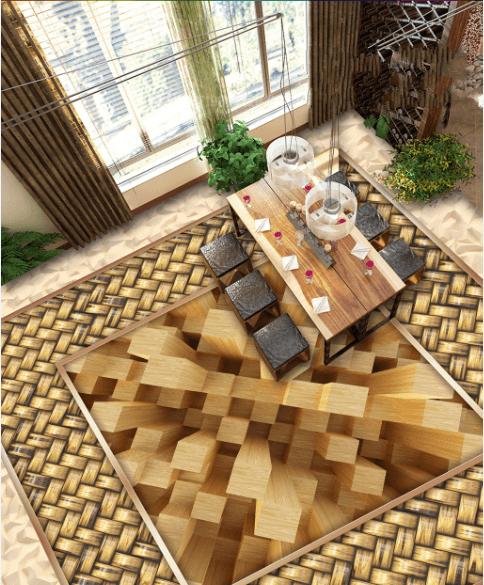 3D Knit Art Floor Mural Wallpaper AJ Wallpaper 2