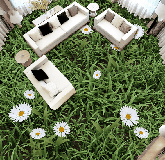 3D Flower And Grass 226 Floor Mural Wallpaper AJ Wallpaper 2