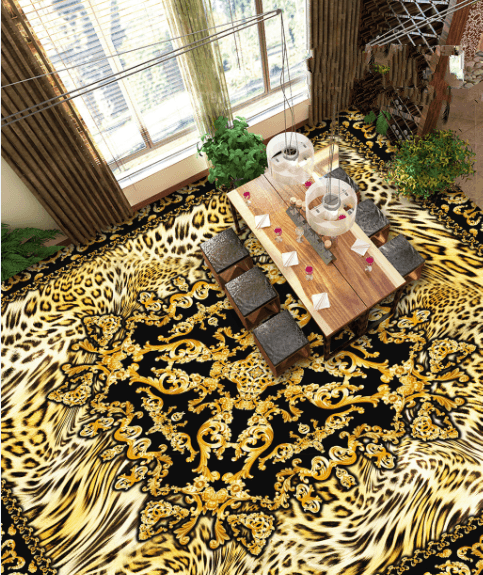 3D Leopard Prints Floor Mural Wallpaper AJ Wallpaper 2