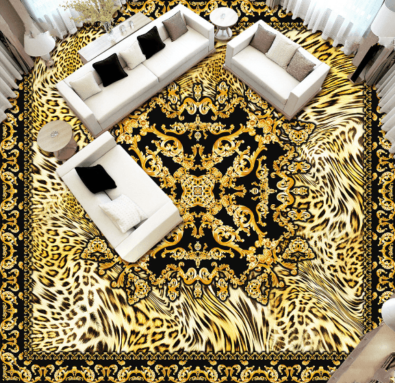 3D Leopard Prints Floor Mural Wallpaper AJ Wallpaper 2