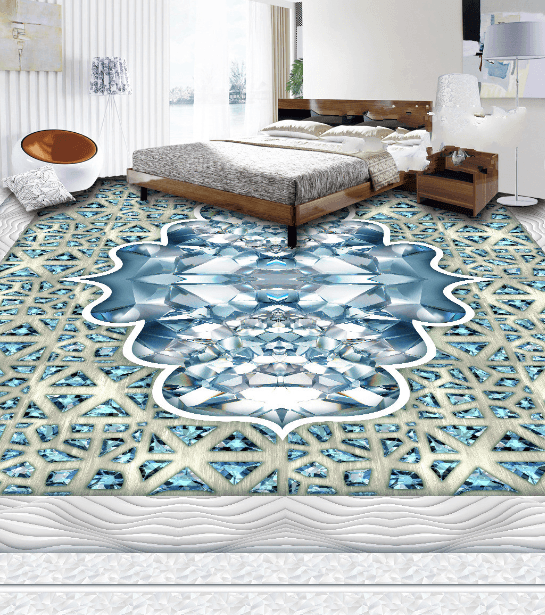 3D Shining Diamond Floor Mural Wallpaper AJ Wallpaper 2