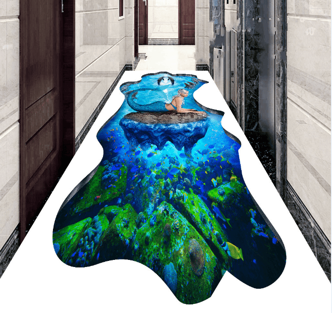 3D Mermaid 213 Floor Mural Wallpaper AJ Wallpaper 2
