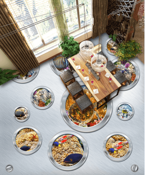 3D Small Glass 204 Floor Mural Wallpaper AJ Wallpaper 2