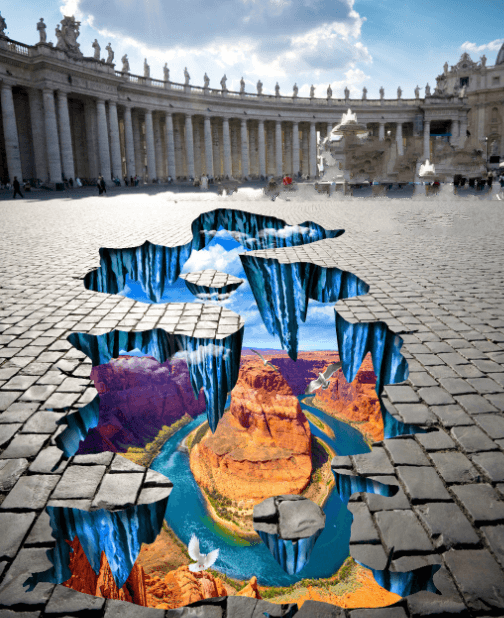 3D Beautiful Hills Floor Mural Wallpaper AJ Wallpaper 2