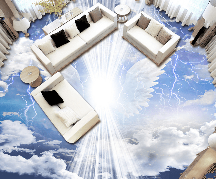 3D White Wings 196 Floor Mural Wallpaper AJ Wallpaper 2