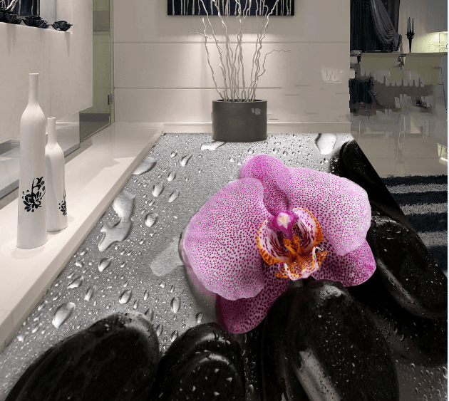 3D Fresh Flower Floor Mural Wallpaper AJ Wallpaper 2