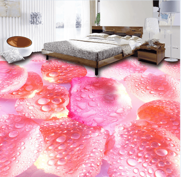 3D Pure Petals Floor Mural Wallpaper AJ Wallpaper 2