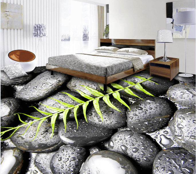 3D Leaves 177 Floor Mural Wallpaper AJ Wallpaper 2