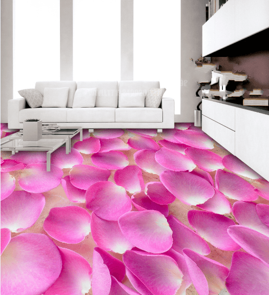 3D Bright Petals Floor Mural Wallpaper AJ Wallpaper 2
