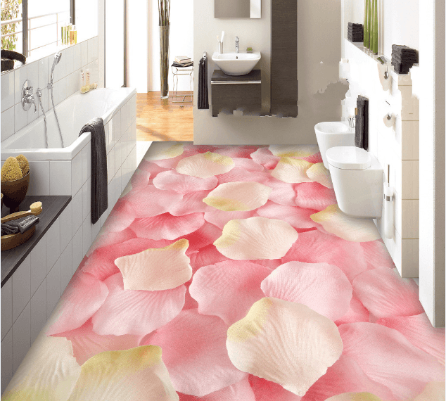 3D Fresh Petals Floor Mural Wallpaper AJ Wallpaper 2