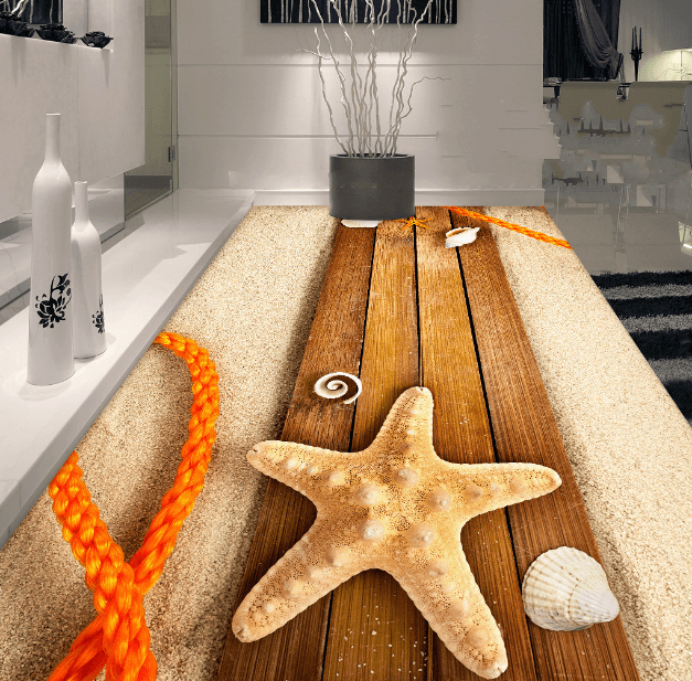 3D Beautiful Starfish Floor Mural Wallpaper AJ Wallpaper 2