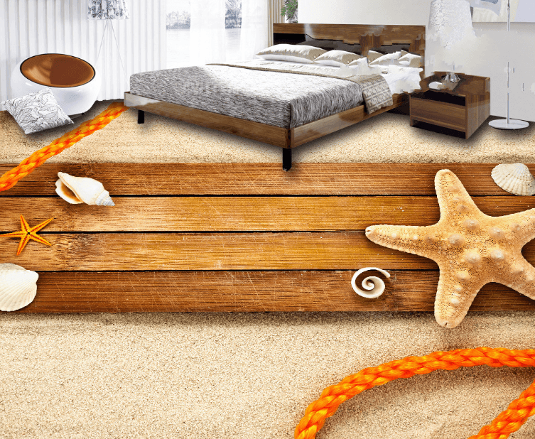 3D Beautiful Starfish Floor Mural Wallpaper AJ Wallpaper 2