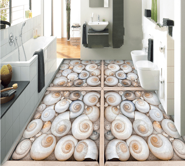 3D Sea Snails Floor Mural Wallpaper AJ Wallpaper 2