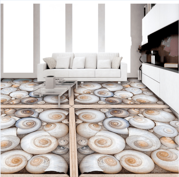 3D Sea Snails Floor Mural Wallpaper AJ Wallpaper 2