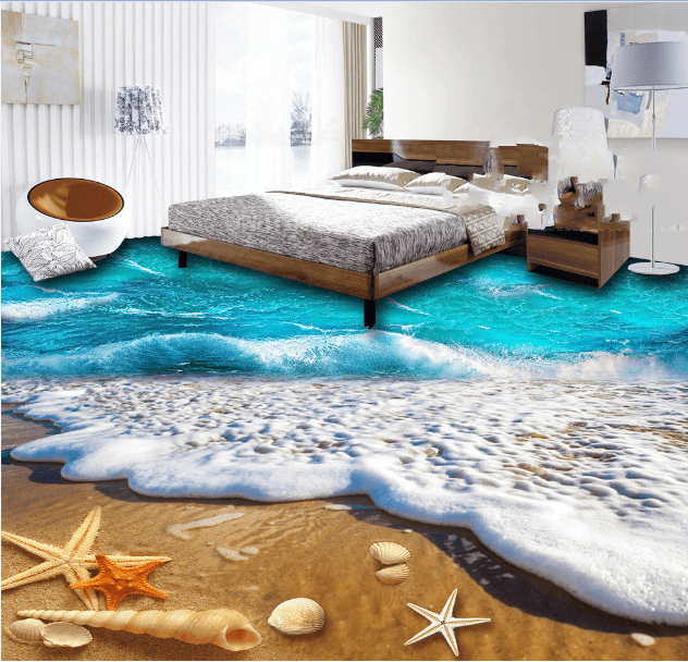 3D Beach Beautiful Bubble Floor Mural Wallpaper AJ Wallpaper 2