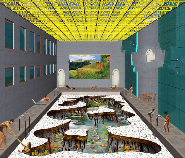 3D Fish In Wood 157 Floor Mural Wallpaper AJ Wallpaper 2