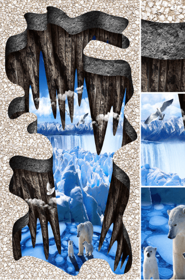 3D Cute Polar Bears Floor Mural Wallpaper AJ Wallpaper 2