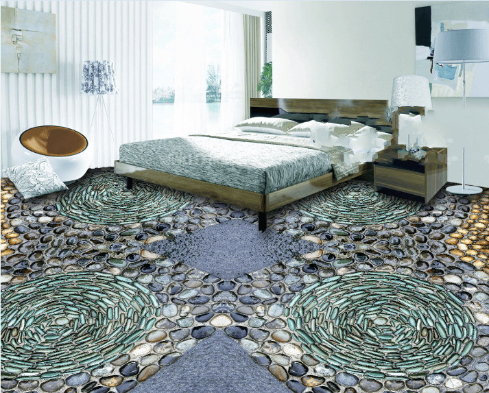 3D Pebbles Ground Floor Mural Wallpaper AJ Wallpaper 2
