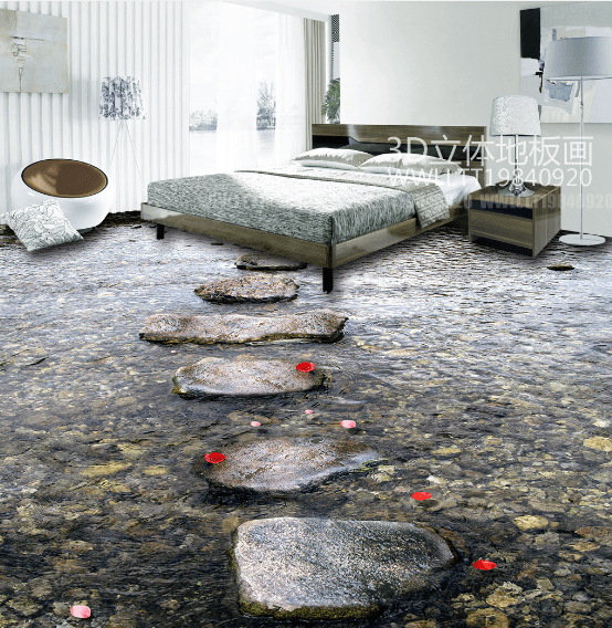 3D River Stones Road Floor Mural Wallpaper AJ Wallpaper 2