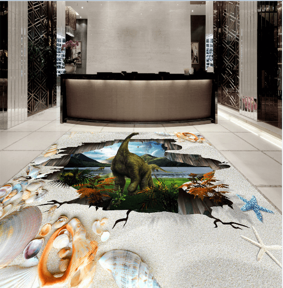 3D Dinosaur Home Floor Mural Wallpaper AJ Wallpaper 2