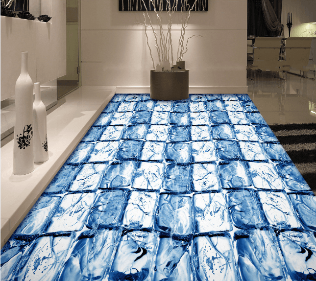 3D Ice Cubes 129 Floor Mural Wallpaper AJ Wallpaper 2