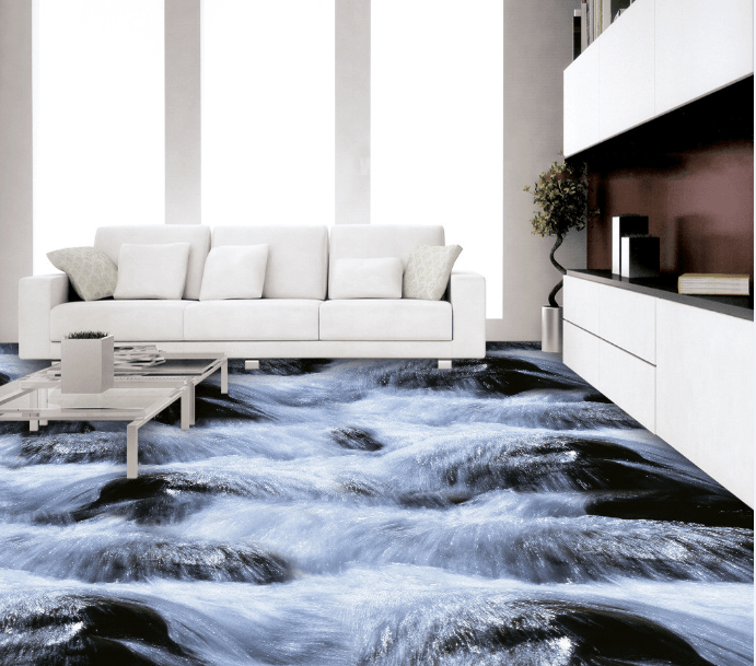 3D Beautiful River Floor Mural Wallpaper AJ Wallpaper 2