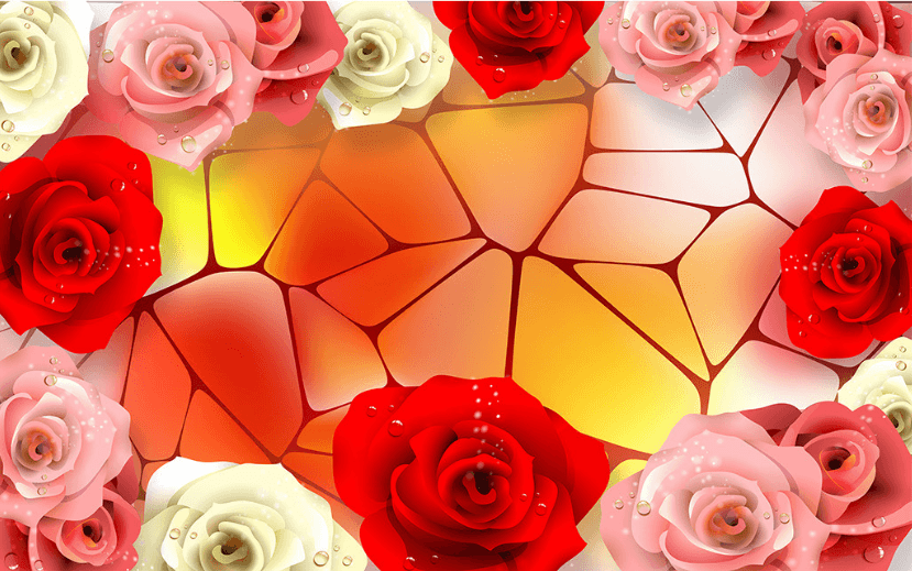 3D Bright Flowers Floor Mural Wallpaper AJ Wallpaper 2