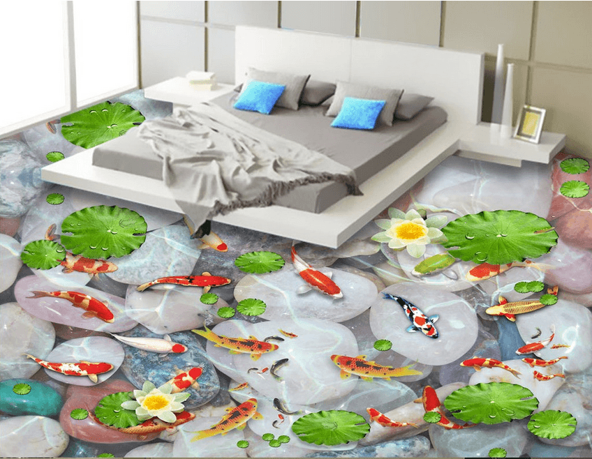 3D Crystal Clear Pond Floor Mural Wallpaper AJ Wallpaper 2