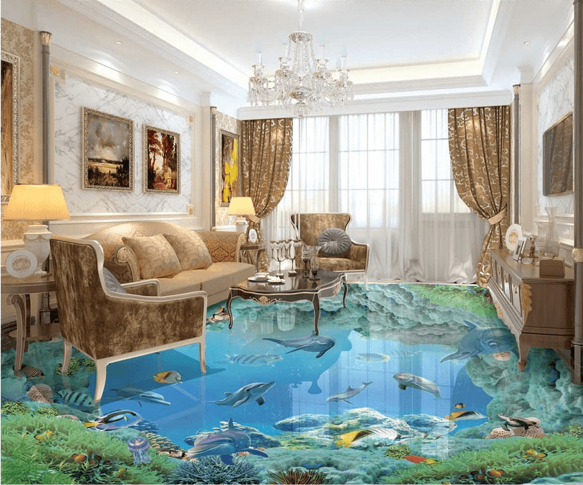 3D Charming Ocean Floor Mural Wallpaper AJ Wallpaper 2