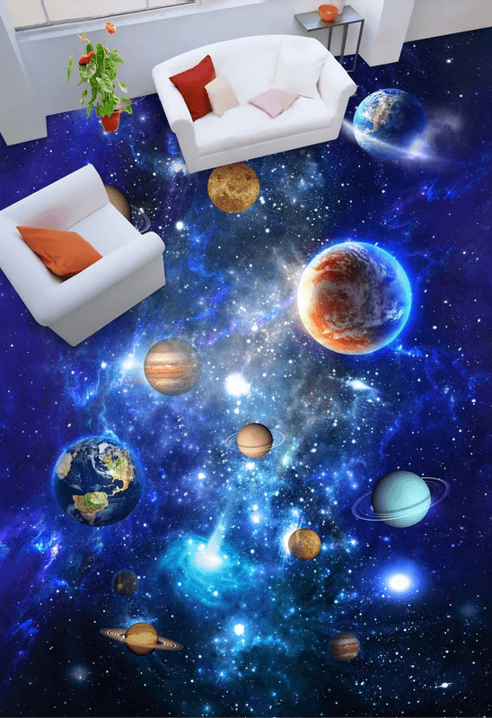 3D Dazzling Space Floor Mural Wallpaper AJ Wallpaper 2