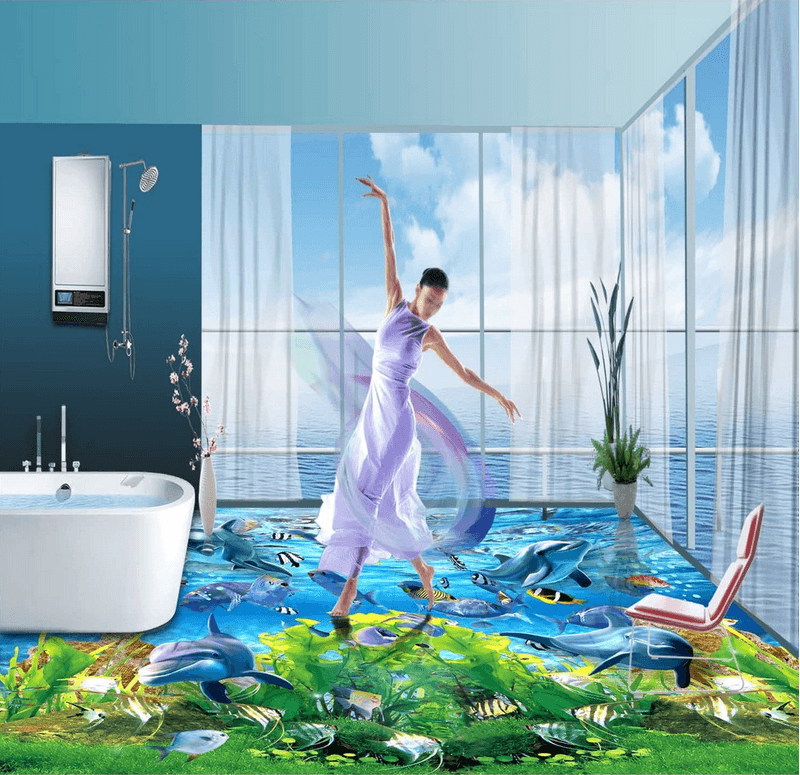 3D Beautiful Sea Floor Mural Wallpaper AJ Wallpaper 2