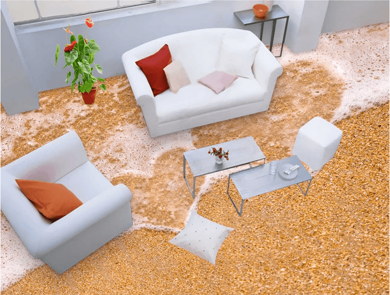 3D Romantic Beach Floor Mural Wallpaper AJ Wallpaper 2