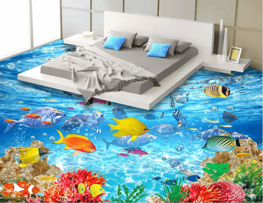3D Colored Sea Floor Mural Wallpaper AJ Wallpaper 2