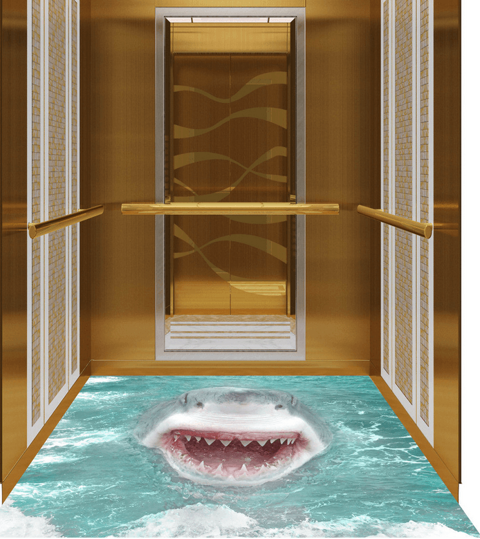3D Big Shark Floor Mural Wallpaper AJ Wallpaper 2