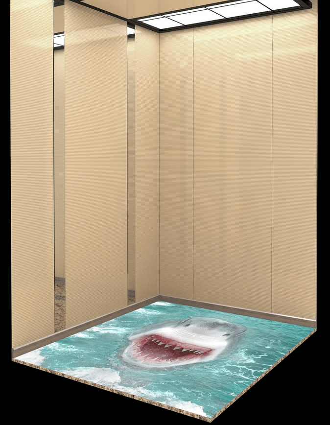 3D Big Shark Floor Mural Wallpaper AJ Wallpaper 2