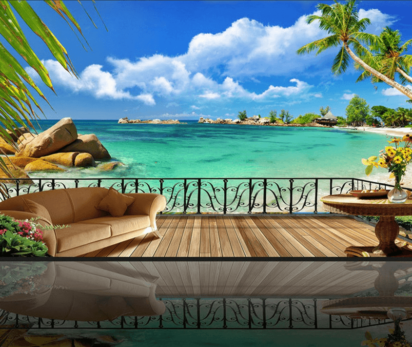 Balcony Scenery Wallpaper AJ Wallpaper