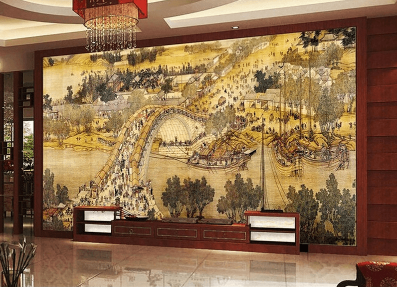 Riverside Scroll Wallpaper AJ Wallpaper