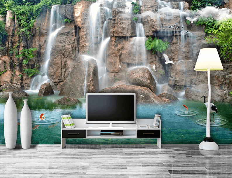 Flowing Waterfalls Wallpaper AJ Wallpaper 2