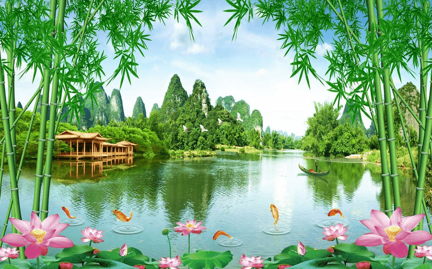 Beautiful River Landscape Wallpaper AJ Wallpaper 2