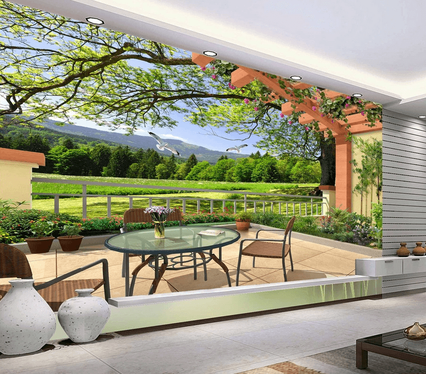 Beautiful Balcony Views Wallpaper AJ Wallpaper 2