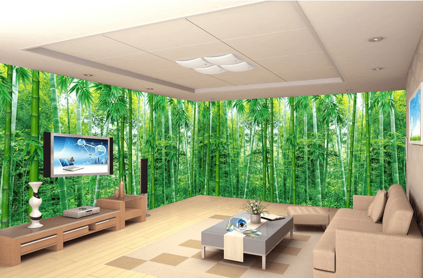 Green Lush Bamboos Wallpaper AJ Wallpaper 2